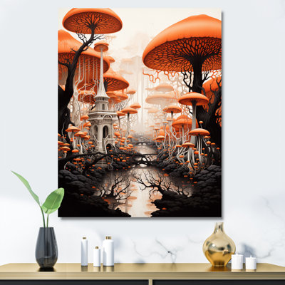 Magical Mushroom Vintage Landscape - impression