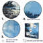 Impression sur toile de tropical tropical bleu et gris Palmtree III - Nautique et plage-95874932-95874939