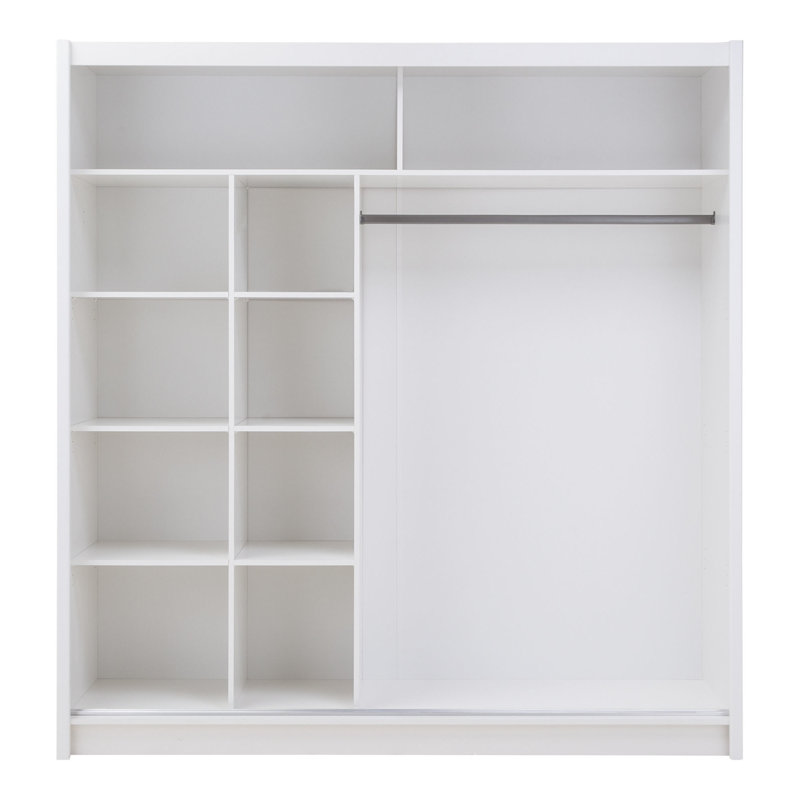Minnis 2 Door Manufactured Wood Wardrobe, White