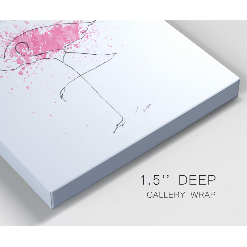 " Flamingo Splash II " Color Photography Print, 48" H x 36" W x 1" D