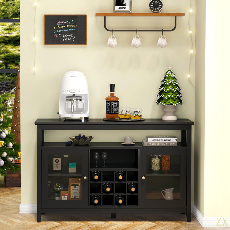 Armoire de rangement / buffet / console de télévision avec portes en verre