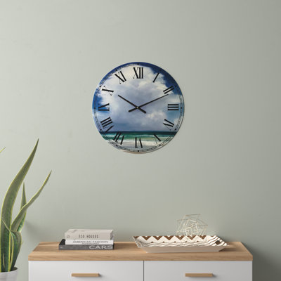 Beach Clouds II - Traditional Wall Clock