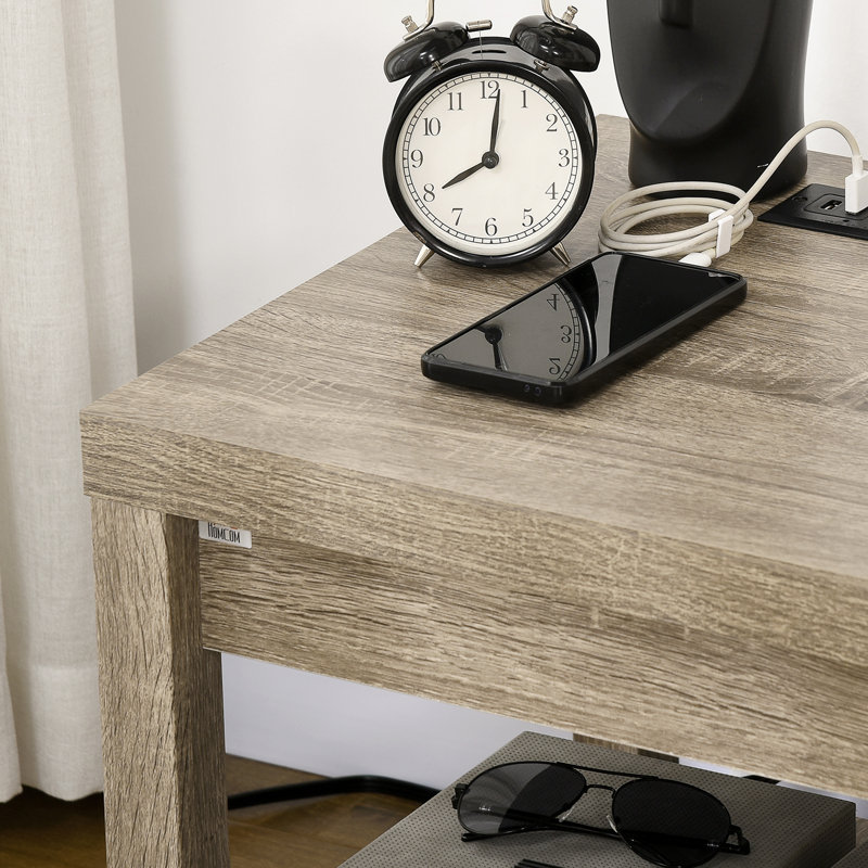 End Table and Built-In Outlets