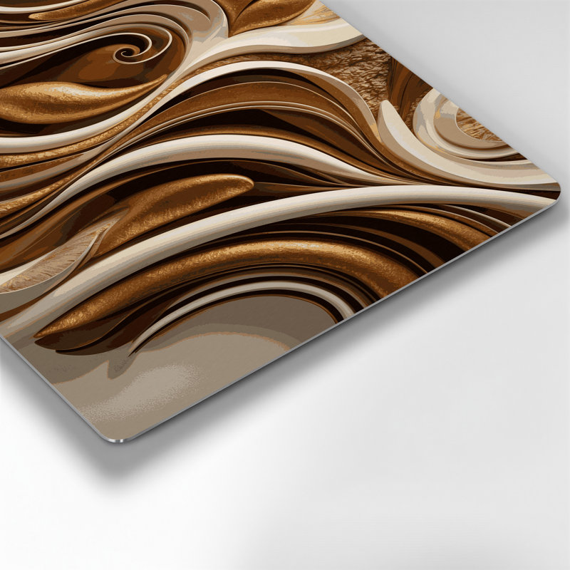 «Biomorphic Abstraction 79», art mural en métal brun, H 8 po x l 10 po