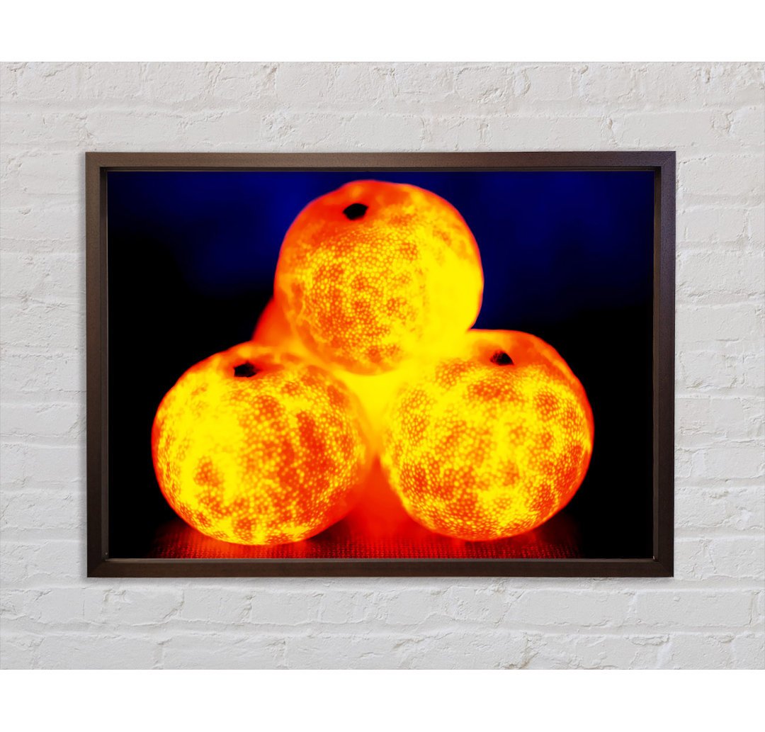 Orange Glow - Einzelner Bilderrahmen Kunstdrucke auf Leinwand