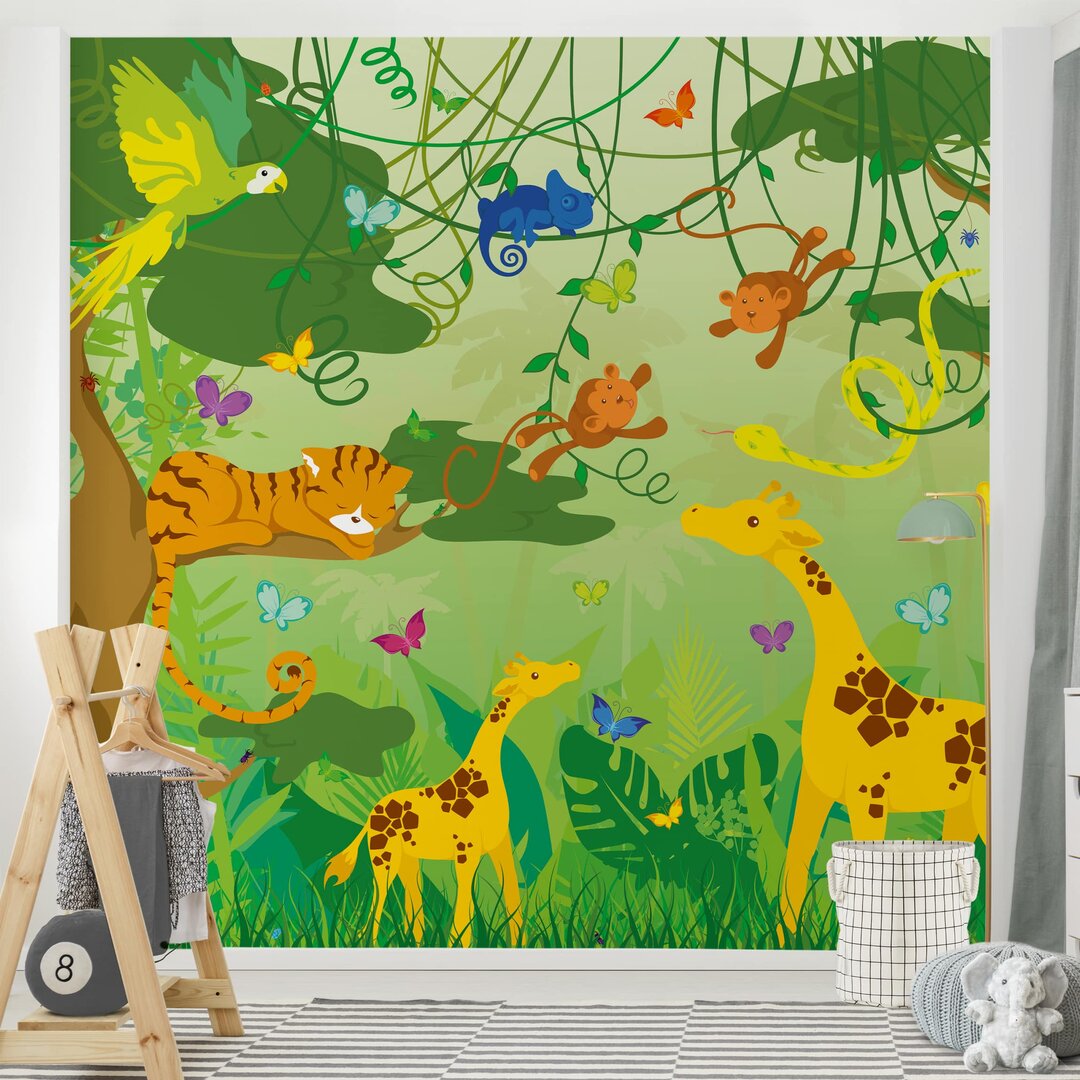 Strukturierte Fototapete No.Is87 Jungle Game 1,92 m x 192 cm