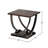 Black Nickel End Table With Bottom Shelf - & Compact Square Tabletop