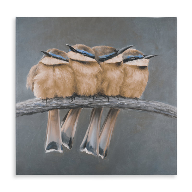 Four Birds Tablecloth | Brown Bird Decor | Indoor/Outdoor Use