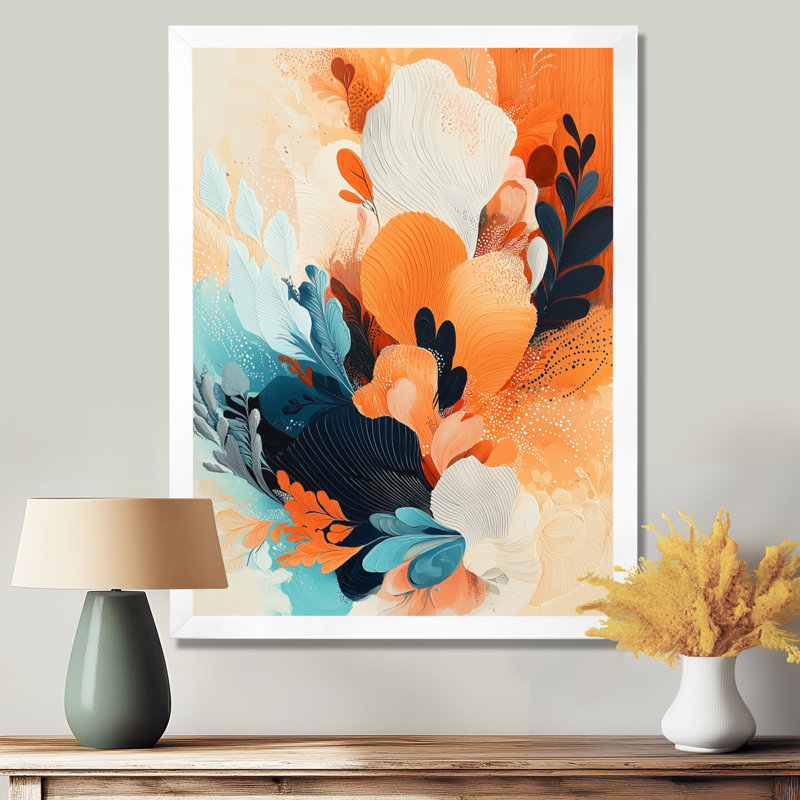 Angelina - reproductions d'art mural abstraites, Impression d'un seul cadre photo, H 20 po x l 12 po, Blanc