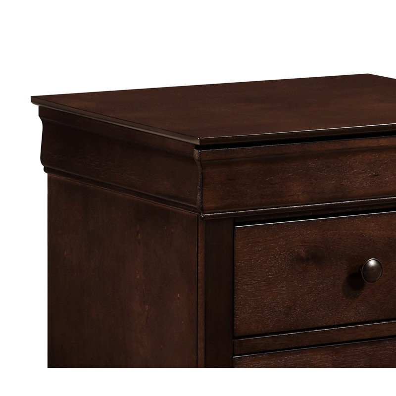 3 tables de chevet en cerisier brun pour la chambre à coucher, 3 tiroirs, H 21 po x 16 po