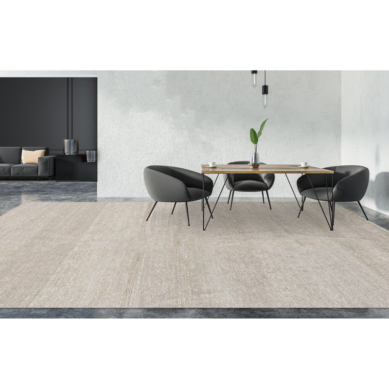 Tibetan Area Rug in Beige