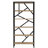 31.5"W x 70.87"H Myrikle Etagere Bookcase Etagere Bookshelf 6 Tier Open Back Baker's Rack Brown Black-758110563
