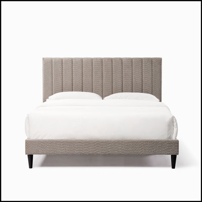 Lit plateforme capitonné et capitonné avec structure durable et design élégant pour un confort et un style luxueux