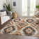 Machine Washable Indoor/Outdoor Xhevrie Terracotta Rug