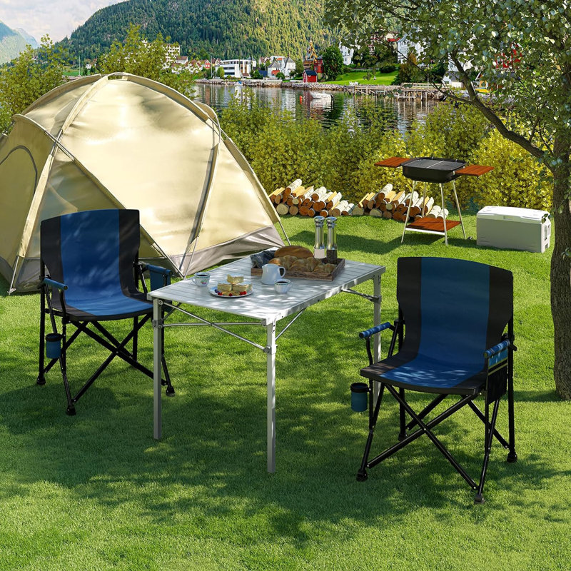 Moodus 6 Person Rectangular 107cm L Camping Table, Silver
