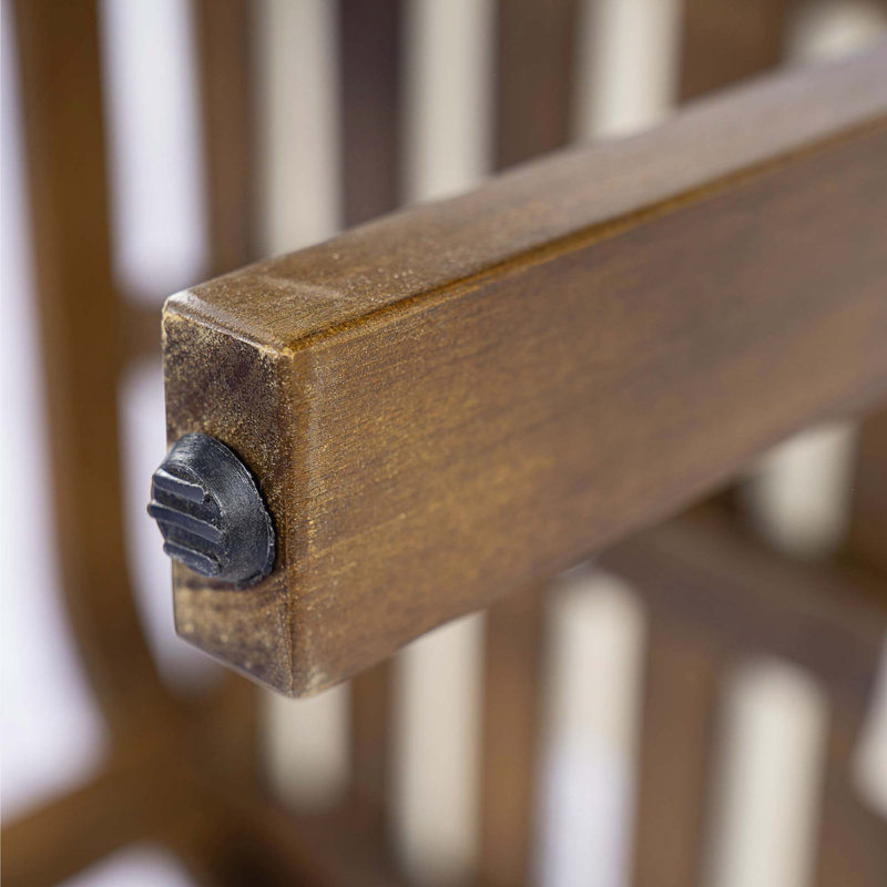 Ensemble de chaises de salle à manger d'extérieur en bois avec accoudoirs courbés et coussins confortables pour le patio, 4