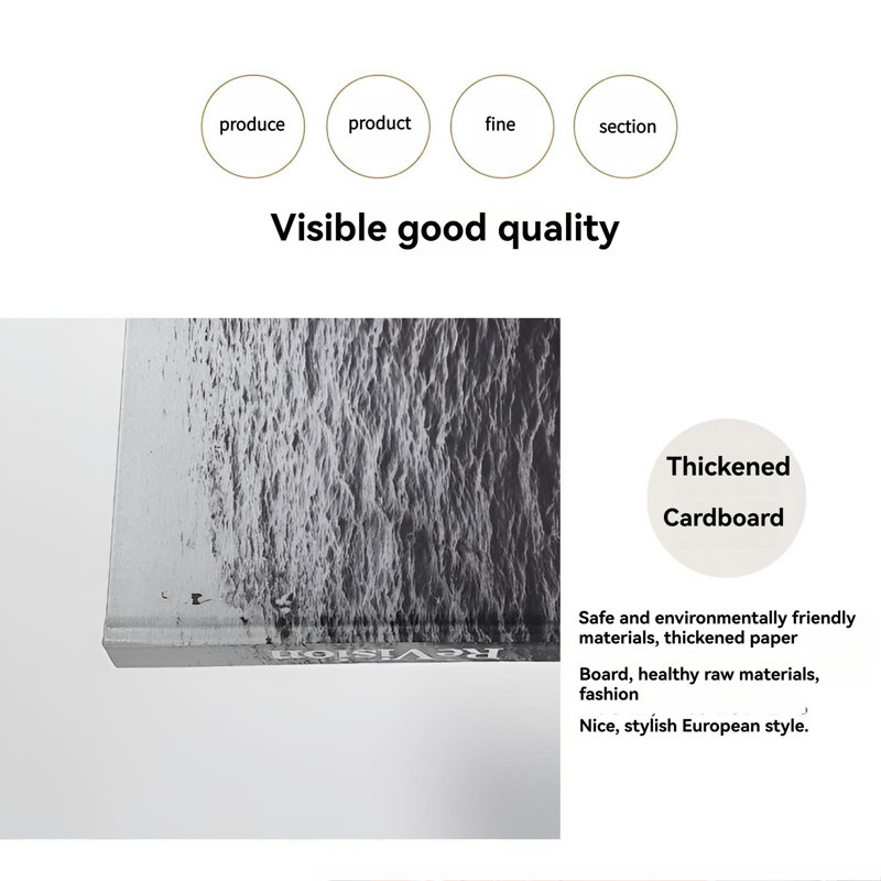 Modern Minimalist Black White Grey Decorative Books Luxury Style Prop