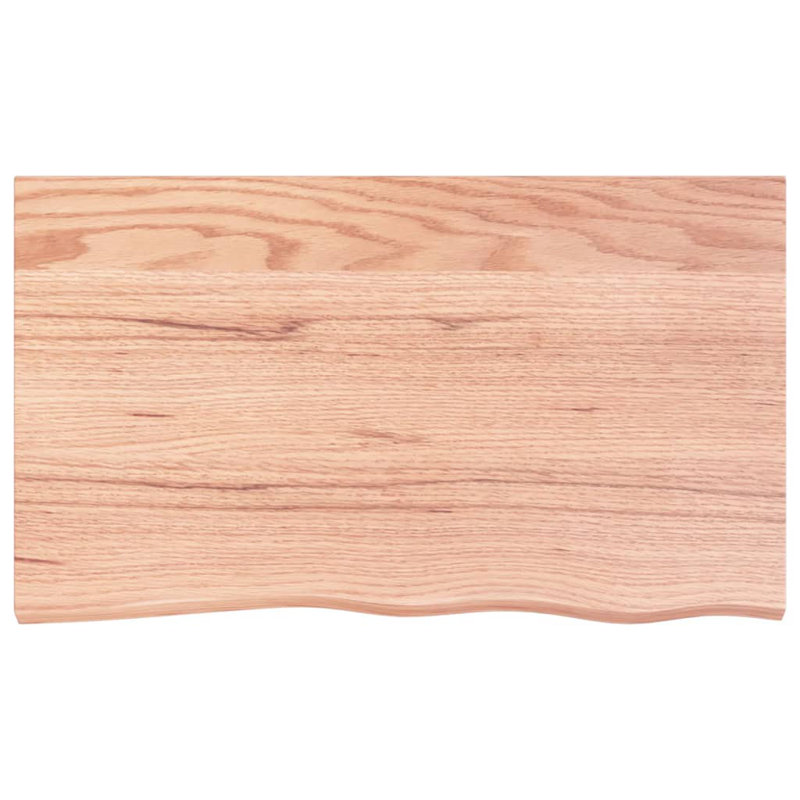 Harvans Oak Solid Wood Floating Shelf, 1.6" H x 39.4" W x 23.6" D