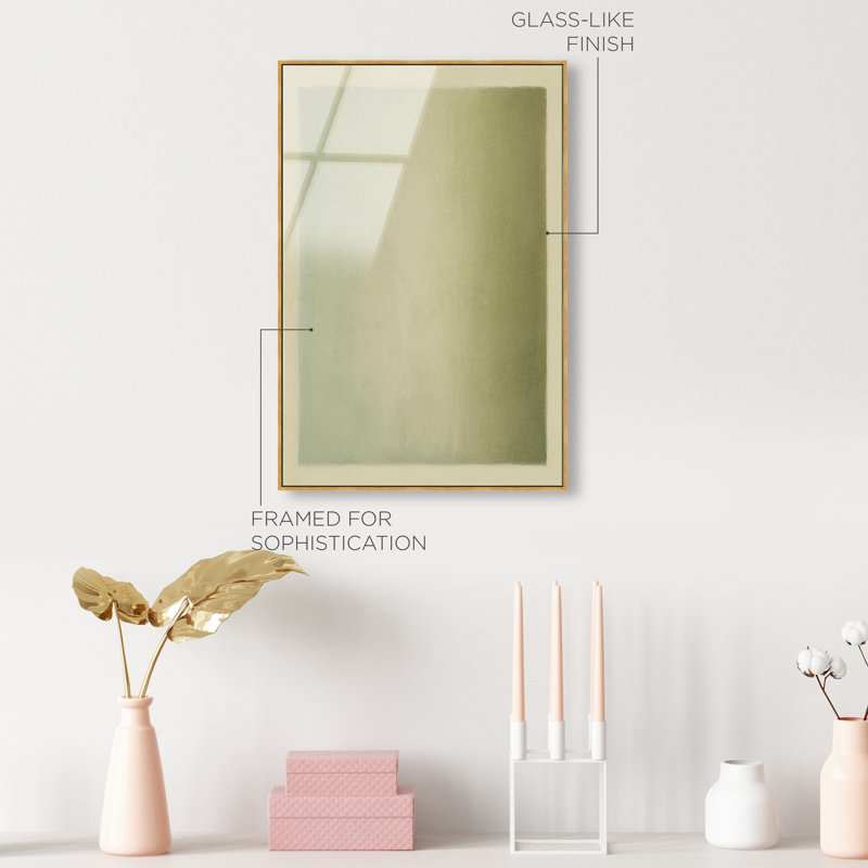 Mossy Gradient Print by Oliver Gal, 31" H x 21" W, Gold Floater Frame