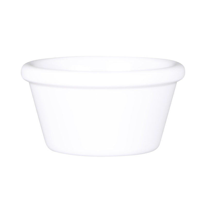 Elite Global Solutions Melamine Condiment Server, White, 1.5" H x 2.75" W x 2.75" D