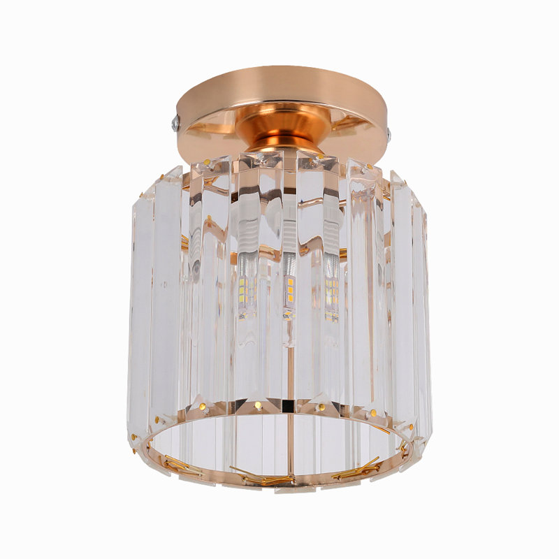 Blandinsville Glass Flush Mount, Gold