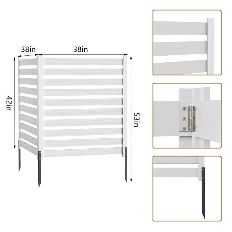 Écran de clôture d'intimité pour l'extérieur, Blanc