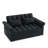Lovesea Sofa Bed With Pull-Out Bed,Adjsutable Back-Black-650501634