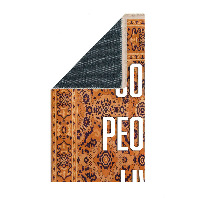 Tapis médaillon marocain orange brûlé