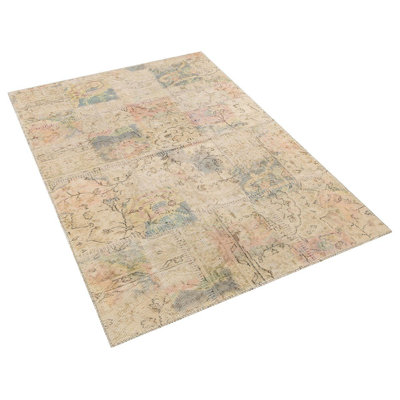 Modern Kabishayan Handmade Beige Runner Area Rug