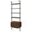 Wendell Walnut 4-Shelf Storage Wall Bookshelf