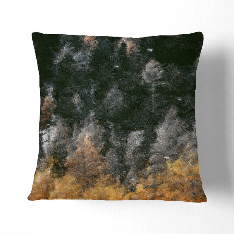 A Forest In Italy Square Throw Cushion, 40 x 40 cm, Black