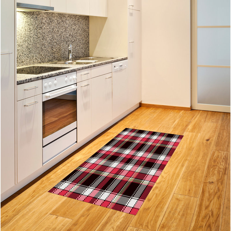 Tapis décoratif à haute densité en fibres de polyester à carreaux, Rectangle— 4 pi x 5 pi 8 po