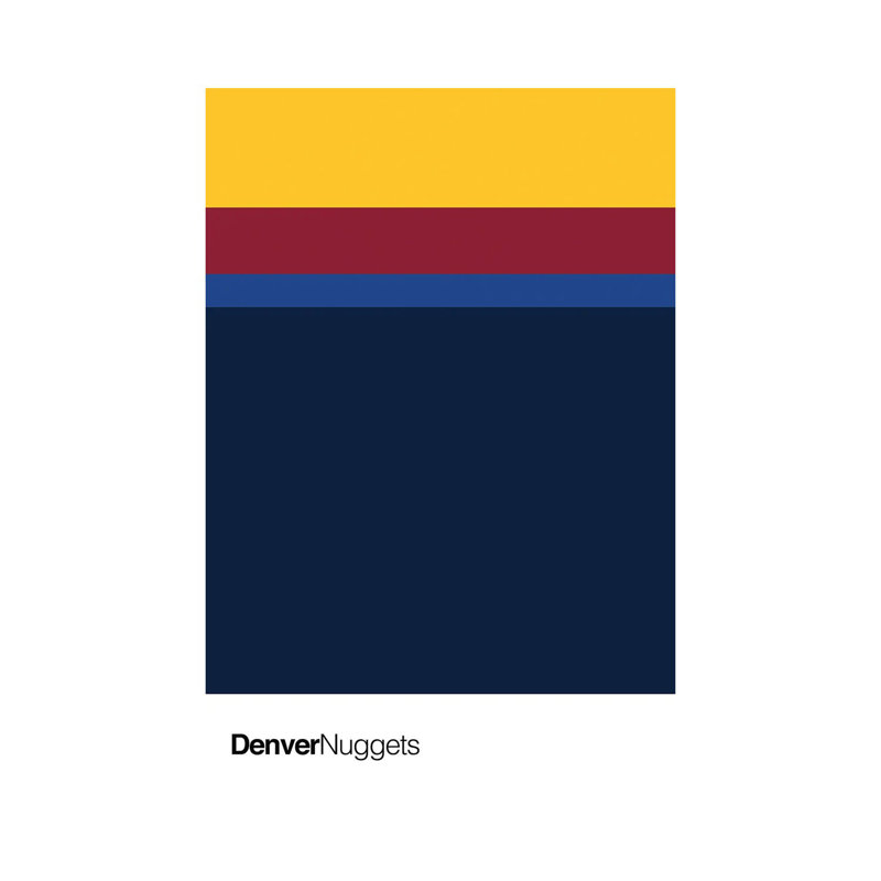 Denver Nuggets Basketball by Avesix - Wrapped Canvas Print, 30.48cm H x 20.32cm W