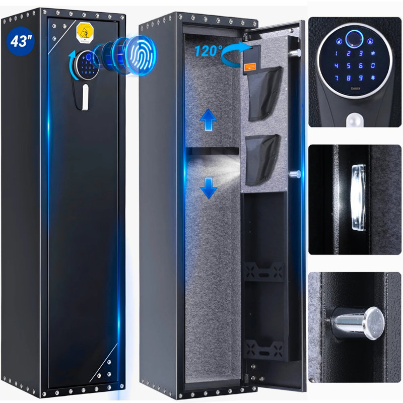 Armoire pour armes à feu avec fusils à accès rapide biométrique
