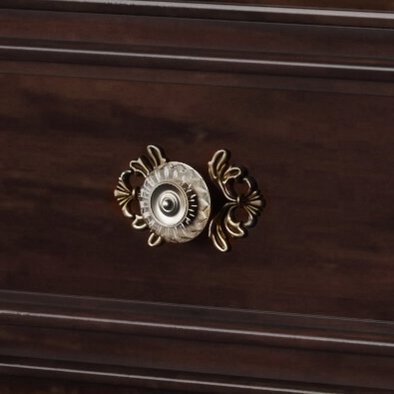Aime 29'' W Solid Wood Nightstand, Dark Walnut
