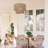 5 - Light Bohemian Natural Rattan Tiered Drum Chandelier with Adjustable Height and Dimmable-837099626-813051941