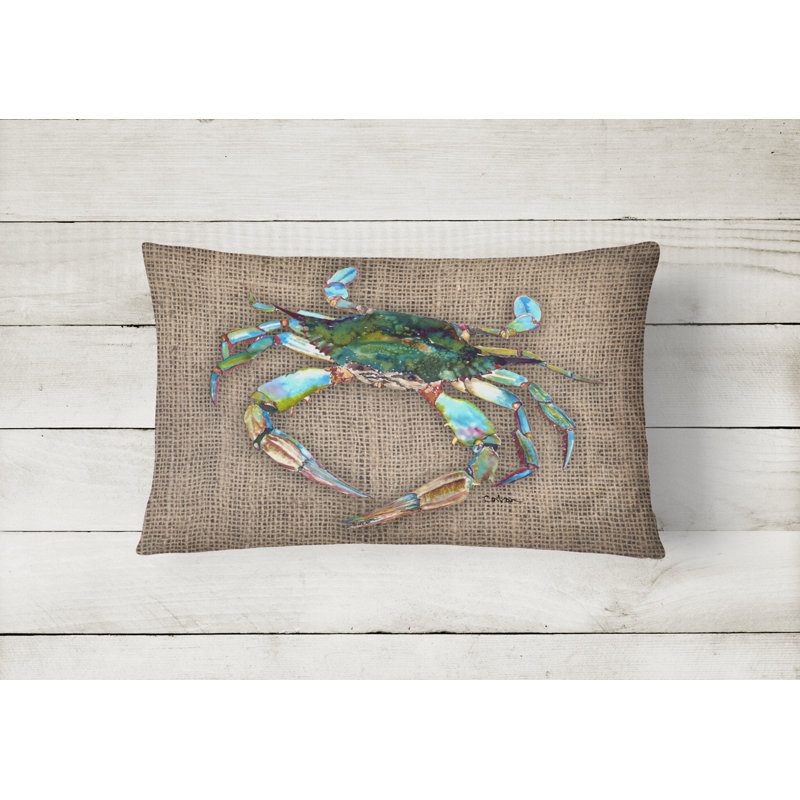 Crab Outdoor Throw Pillow
