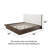 King Size Brown Platform Bed Frame