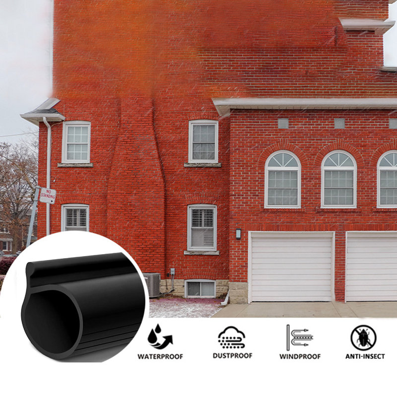 10Ft Type D Rubber Garage Door Seal Durable Rubber Weatherstripping Suitable For Underground Garages And Bunkers