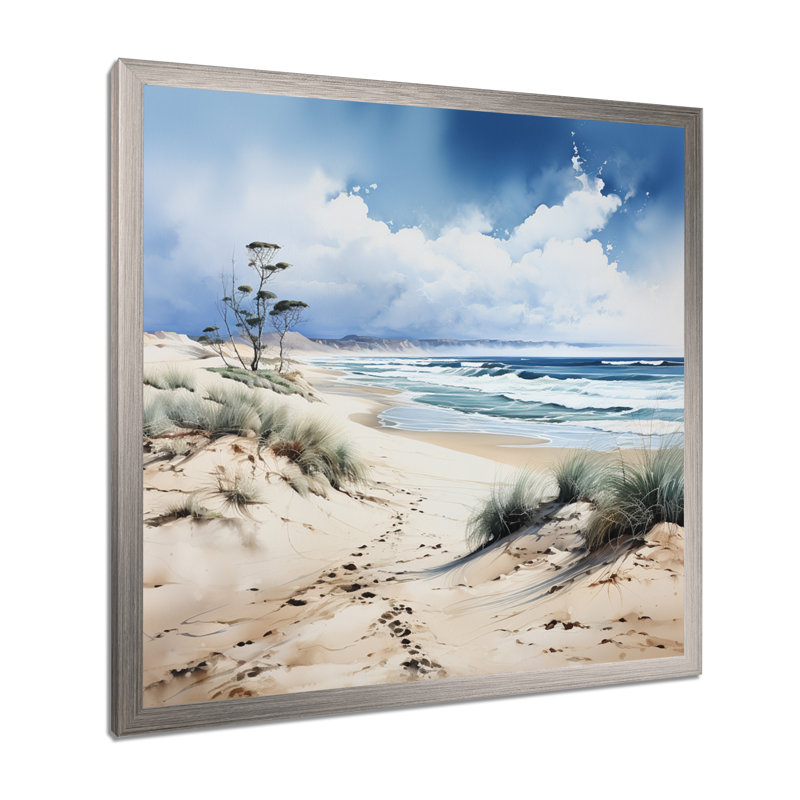 Beach Photo Dune Dreams I, H 24 po x l 24 po, Cadre flottant doré