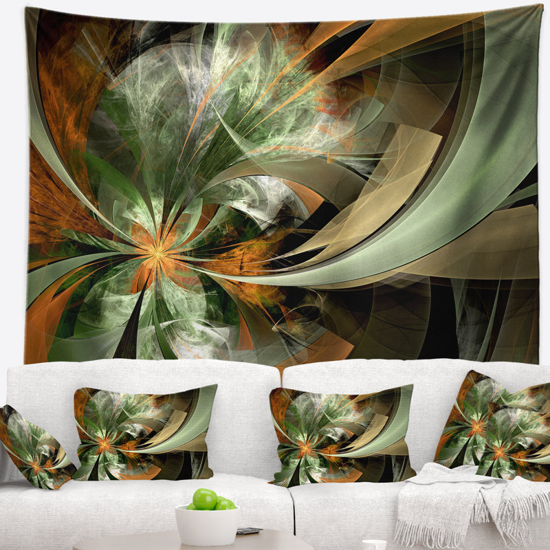 Tapisserie florale symétrique symétrique, H 32 po x l 39 po