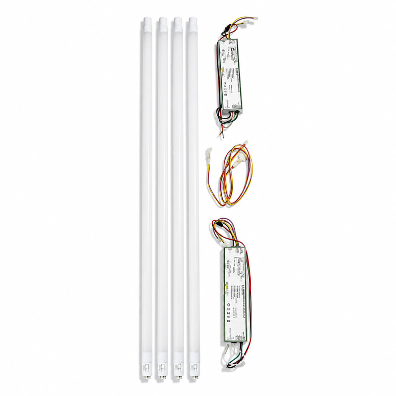 E2 Lighting 4 ft T8 Type C LED Tube Lights with 10W Emergency Battery Backup, 5CCT Selectable, 15W, 2-Pack