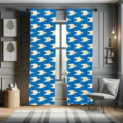 Chinese Semi-Sheer Rod Pocket Curtain Panels