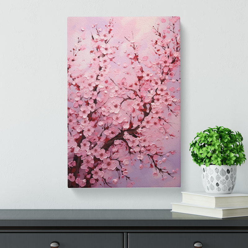 Cherry Blossom Tree Orphism No.2 - Print, 76cm H x 50cm W x 3cm D
