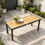 Table de salle à manger 75 "x 35" avec plateau en faux bois toutes saisons-1440394720