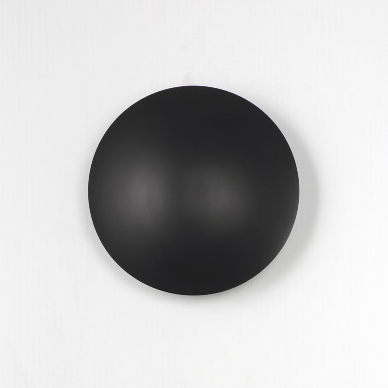 Vesta 1 - Light LED Semi Flush Mount, Black/French Gold, Black