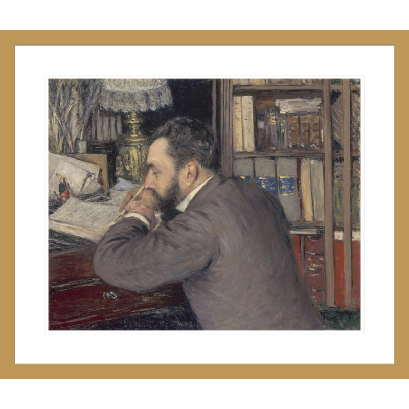 «Henri Cordier» par Gustave Caillebotte - Estampe numérique encadrée, H 23,5 po x l 27,62 po