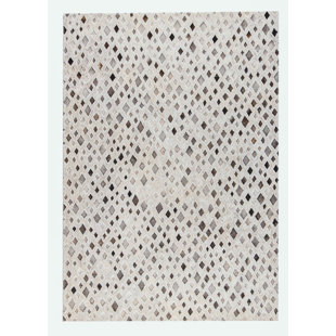 Cowhide Geometric Indoor Rug