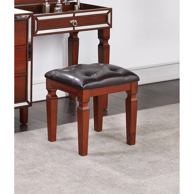 Ensemble de meuble-lavabo traditionnel couleur cerise avec tiroirs de rangement pour tabouret 1 pièce
