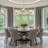 Mourine 5 - Light Dimmable Sputnik Modern Linear Chandelier